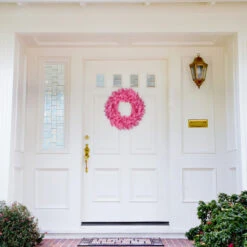 24" Pre-Lit Pink Spruce Artificial Christmas Wreath, Pink Lights -Beauty Wreaths Shop northlight gb91005 1 46704.1667530422
