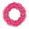 36" Pre-Lit Pink Spruce Artificial Christmas Wreath, Pink Lights