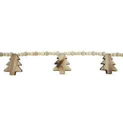 6' X 3" Christmas Trees And Beads Wooden Garland -Beauty Wreaths Shop northlight gb94388 3 19982.1681234586