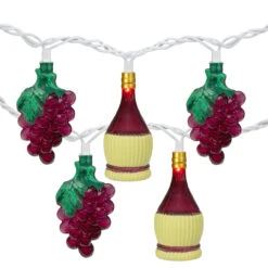 10-Count Grape And Wine Bottle Novelty String Christmas Light Set, 7.5ft White Wire -Beauty Wreaths Shop northlight ha28736 3 updated2021 26764.1667616948