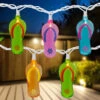 10-Count Summer Flip Flop Novelty String Christmas Light Set, 7.25ft White Wire -Beauty Wreaths Shop northlight ha28737 updated 61379.1667616875