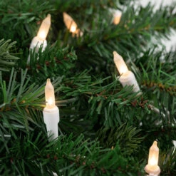 100 Count Frosted Clear Mini Christmas Lights, 49.6 Ft White Wire -Beauty Wreaths Shop northlight ha91221 styled202 47176.1678117574