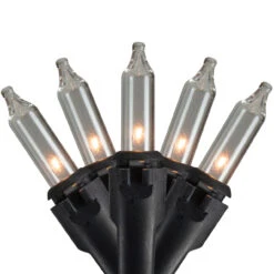 100 Count Clear Mini Icicle Christmas Lights - 3.5 Ft Black Wire -Beauty Wreaths Shop northlight ha91225 1 sample 80796.1667572261