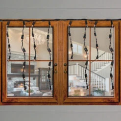 100 Count Clear Mini Icicle Christmas Lights - 3.5 Ft Black Wire -Beauty Wreaths Shop northlight ha91225 5 62535.1667572261