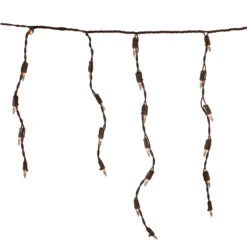 100 Count Clear Mini Icicle Christmas Lights - 3.5 Ft Brown Wire -Beauty Wreaths Shop northlight ha91226 layered 41905.1667489853