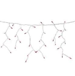 100 Count Purple Mini Icicle Christmas Lights - 3.5 Ft White Wire -Beauty Wreaths Shop northlight ha91232 6 95717.1667601853