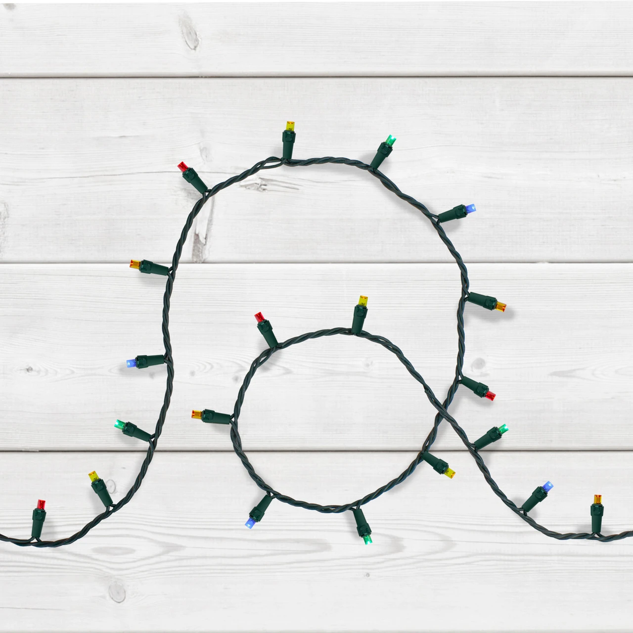 200 Multi-Color LED Wide Angle Christmas Lights, 49ft Green Wire 4 200 Multi-Color LED Wide Angle Christmas Lights, 49ft Green Wire - Image 2