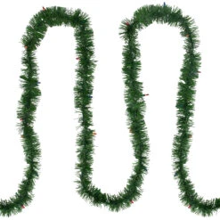 18' Pre-Lit Pine Two-tone Artificial Christmas Garland - Multicolor Lights -Beauty Wreaths Shop northlight ha99329 2 00879.1679328590