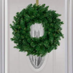 Pre-Lit Twin Lakes Fir Artificial Christmas Wreath - 24-Inch, Warm White LED Lights -Beauty Wreaths Shop northlight hb27056 4 56380.1667679667
