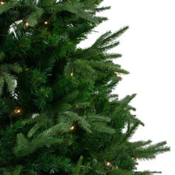 6.5' Pre-Lit Full Silverthorne Fir Artificial Christmas Tree - Warm White LED Lights -Beauty Wreaths Shop northlight hb27128 1 05115.1667487763