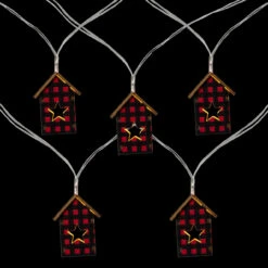 10 Count B/O LED Warm White Plaid House Christmas Lights - 4.75' Clear Wire -Beauty Wreaths Shop northlight hc90653 sample 2 00652.1667535644