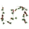 6.5' Pre-Lit Pine And Berry Artificial Christmas Garland, Warm White LED Lights -Beauty Wreaths Shop northlight hc94495 1 06707.1667530954