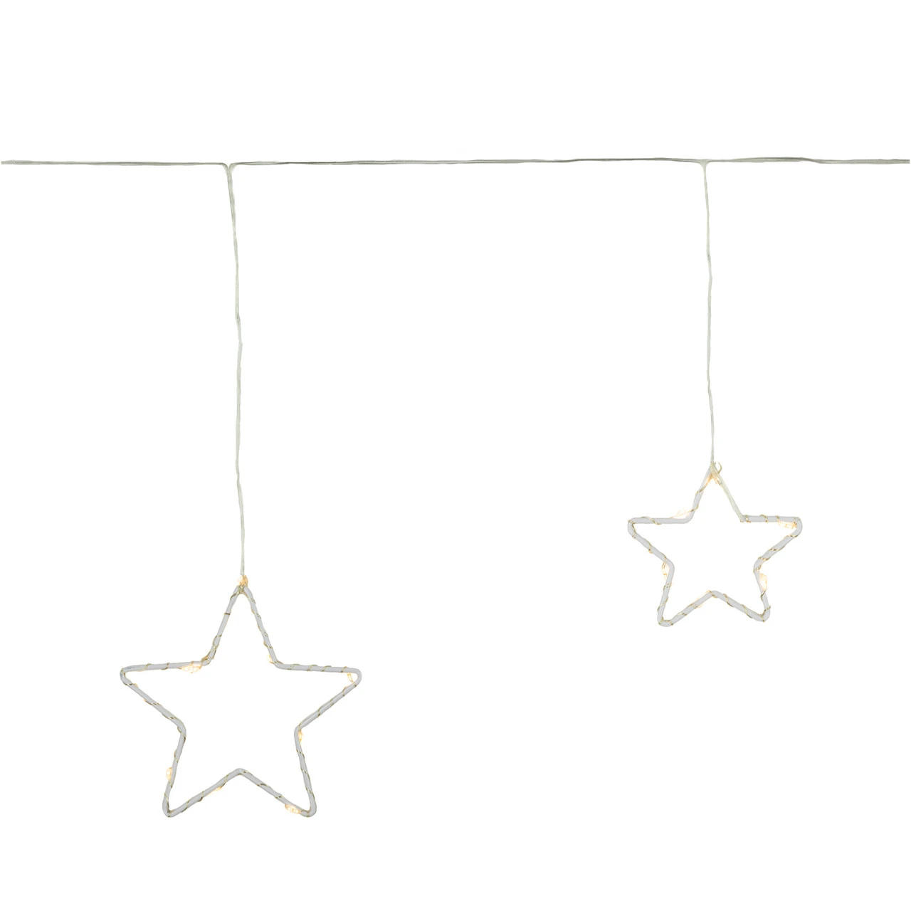 LED Lighted Stars Christmas Garland, 4ft, Warm White Lights 5 LED Lighted Stars Christmas Garland, 4ft, Warm White Lights - Image 3