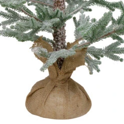 4' Snow Covered Frosted Pine Artificial Christmas Tree With Jute Base – Unlit -Beauty Wreaths Shop northlight hn89325 3 21772.1667569552