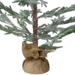 5' Snow Covered Slim Pine Artificial Christmas Tree With Jute Base– Unlit -Beauty Wreaths Shop northlight hn89326 3 73975.1667658083