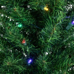 6' Pre-Lit Pencil Northern Balsam Fir Artificial Christmas Tree, Multi LED Lights -Beauty Wreaths Shop northlight j00068 03 16671.1687966233