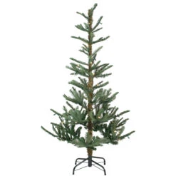 9' Pre-Lit Nordmann Fir Artificial Christmas Tree - Warm Clear LED Lights