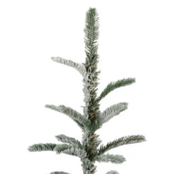 9' Slim Flocked Nordmann Fir Artificial Christmas Tree - Unlit -Beauty Wreaths Shop northlight j00089 5 89880.1667536350