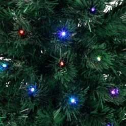 4' Pre-Lit Potted Fiber Optic Artificial Christmas Tree, Multicolor LED Lights -Beauty Wreaths Shop northlight j65057 4 29901.1683049782