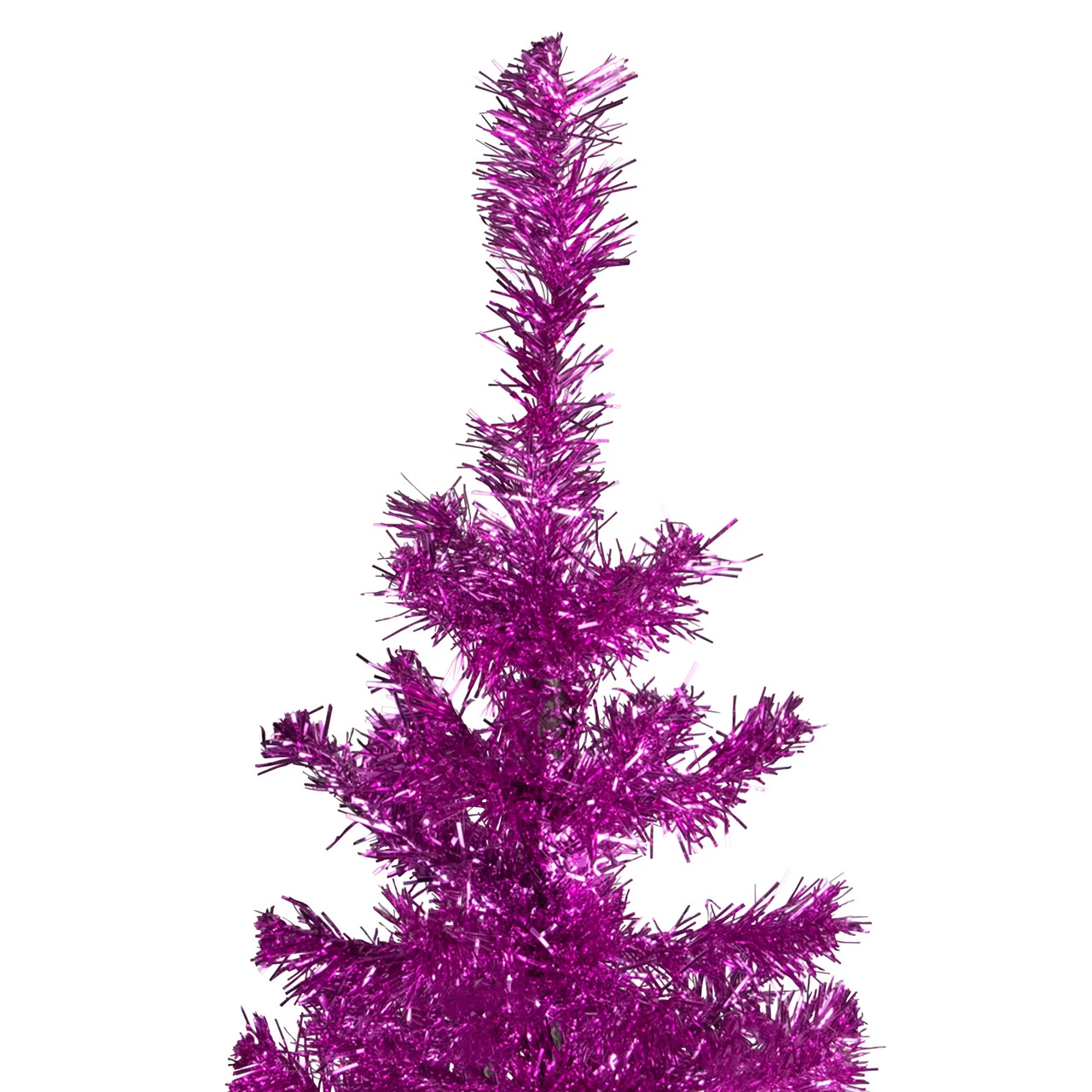4' Pink Artificial Tinsel Christmas Tree, Unlit 5 4' Pink Artificial Tinsel Christmas Tree, Unlit - Image 3
