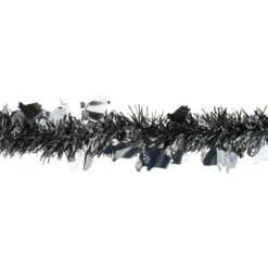 Black And Silver With Ghosts Halloween Tinsel Garland - 50 Feet, Unlit -Beauty Wreaths Shop northlight k28320 1 18397.1667623074