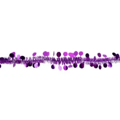 50' X 1.5" Purple Tinsel Christmas Garland With Polka Dots - Unlit -Beauty Wreaths Shop northlight k94051 2 89625.1672767511