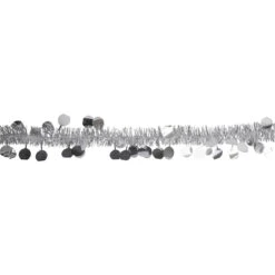 50' X 1.5" Silver Tinsel Christmas Garland With Polka Dots - Unlit -Beauty Wreaths Shop northlight k94054 2 86529.1667568827