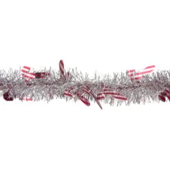 50' X 3" Silver Christmas Candy Cane Wrapped Tinsel Garland - Unlit -Beauty Wreaths Shop northlight k94057 2 60441.1667664835