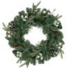 Frosted White Berry And Mixed Pine Artificial Christmas Wreath, 24-Inch, Unlit -Beauty Wreaths Shop northlight kji28173 1 updated2022 61380.1667529982