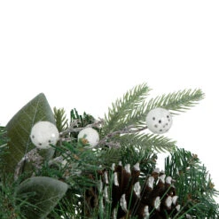 Frosted White Berry And Mixed Pine Artificial Christmas Wreath, 24-Inch, Unlit -Beauty Wreaths Shop northlight kji28173 3 updated2022 34734.1667529982