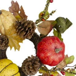 Pumpkin, Berries, Foliage And Pine Cone Fall Harvest Wreath - 13 Inch, Unlit -Beauty Wreaths Shop northlight kji735518 1 25472.1667487360