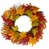 Maple Leaf And Berry Twig Artificial Fall Harvest Wreath, 22-Inch -Beauty Wreaths Shop northlight kji82584 1new 70771.1667488374