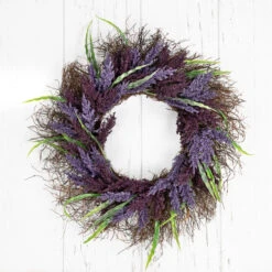 Lavender Spiral Vine Wreath, 22-Inch, Unlit -Beauty Wreaths Shop northlight kji91988 2 updated 51184.1667578960