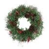 Glittered Pine Cone And Red Berry Artificial Christmas Wreath, 24-Inch, Unlit -Beauty Wreaths Shop northlight kji r5093msir 1 updated2022 08976.1667660009