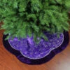 48" Purple And Silver Glittered Floral Christmas Tree Skirt -Beauty Wreaths Shop northlight l34936 updated 73945.1667657618
