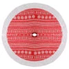 48" Red And White Knitted Snowflake Christmas Tree Skirt With Faux Fur Trim -Beauty Wreaths Shop northlight l35625 2 45860.1667536509