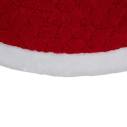 48" Red And White Quilted Faux Fur Border Christmas Tree Skirt -Beauty Wreaths Shop northlight l85492 2 53569.1667662605
