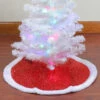20" Red Glittered Mini Christmas Tree Skirt With A Faux Fur Trim -Beauty Wreaths Shop northlight l85593 1 98154.1667657605