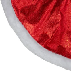 20" Red Glittered Mini Christmas Tree Skirt With A Faux Fur Trim -Beauty Wreaths Shop northlight l85593 2 00344.1667657605