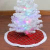20" Red And Gold Plaid Glittered Mini Christmas Tree Skirt -Beauty Wreaths Shop northlight l85595 1 78472.1667655362