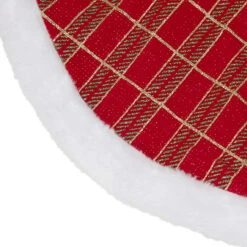 20" Red And Gold Plaid Glittered Mini Christmas Tree Skirt -Beauty Wreaths Shop northlight l85595 3 28864.1667655362
