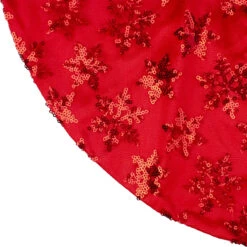 20" Red Sequin Snowflake Pattern Mini Christmas Tree Skirt -Beauty Wreaths Shop northlight l85596 2 23065.1667654598