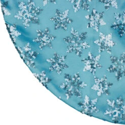 20" Blue Sequin Snowflake Pattern Mini Christmas Tree Skirt -Beauty Wreaths Shop northlight l85599 3 17294.1667655365