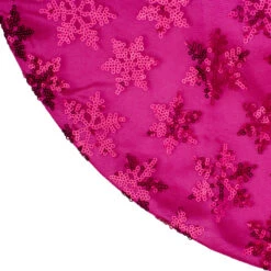 20" Pink Sequin Snowflake Mini Christmas Tree Skirt -Beauty Wreaths Shop northlight l85601 2 14370.1667488400