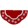 48-Inch Velvet Red And White Snowflake Scallop Christmas Tree Skirt -Beauty Wreaths Shop northlight l87990 1 sample 51588.1667569264