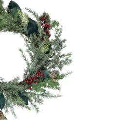 Mixed Foliage And Iced Berries Artificial Christmas Wreath, 26-Inch, Unlit -Beauty Wreaths Shop northlight ll89741 2 34610.1667531227