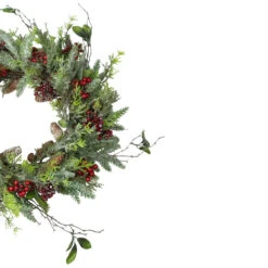 Frosted Pine And Berry Artificial Christmas Wreath, 25-Inch, Unlit -Beauty Wreaths Shop northlight ll89742 2 69791.1667530137