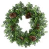27"Artificial Boxwood And Pine Cone Christmas Wreath-Unlit -Beauty Wreaths Shop northlight ll89744 1 sample 58389.1667535659