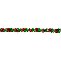5' Red, Green And Gold Jingle Bell Christmas Garland -Beauty Wreaths Shop northlight ll89756 2update 45821.1667535804