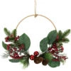 Red And Green Foliage, Pinecones And Berries Artificial Christmas, 17-Inch, Unlit -Beauty Wreaths Shop northlight ll94320 1 99145.1680184576